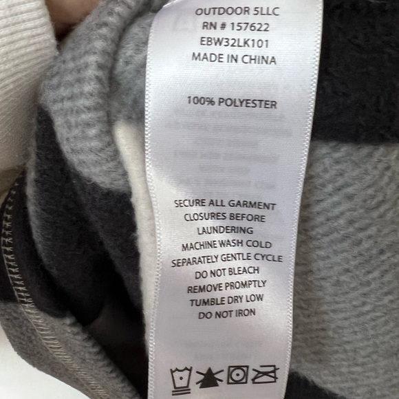 Eddie Bauer Women Checkered Plaid Quarter Zip Fleece Sweatshirt Size L Cabincore - Picture 4 of 4